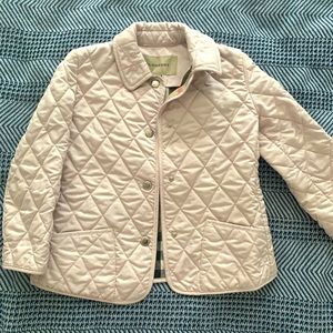 Burberry quilted pink Coat 6y runs small